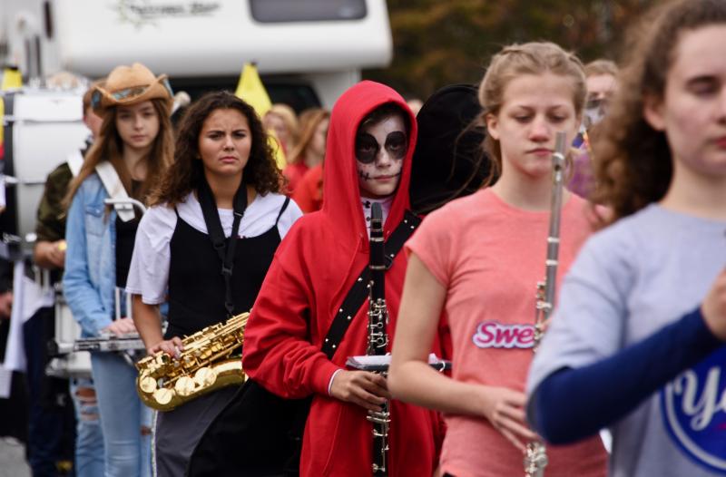Members of the Tulpehocken Junior-Senior High School Marching Band from Bethel, Pa., take part in the parade. RON MACARTHUR PHOTO
