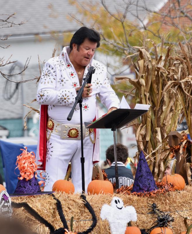 Well-known Elvis impersonator, Frank Raines, is the Sea Witch Costume Parade emcee. RON MACARTHUR PHOTO