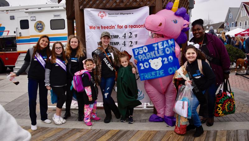 Team Project Sparkle On not only participates in the plunge, its members provide outreach programming to children to encourage them to become involved in acts of kindness and community service. RON MACARTHUR PHOTO