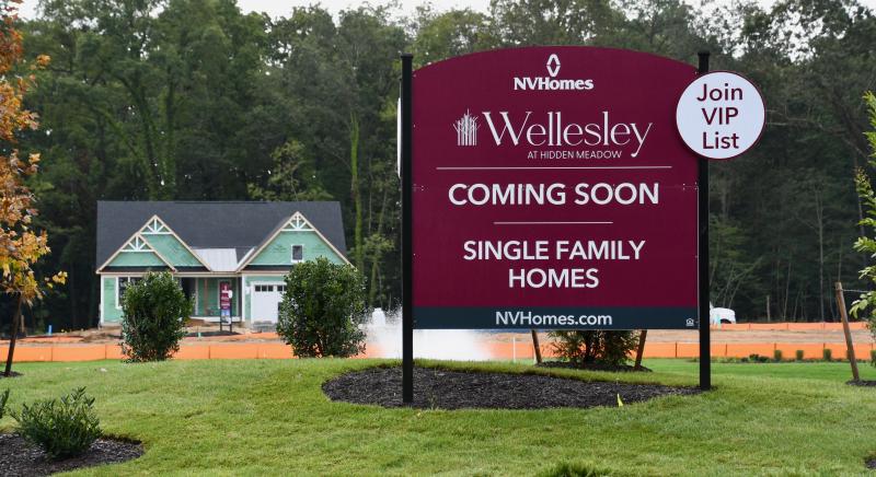 Wellesley at Hidden Meadow, a 132-lot subdivision on Warrington Road, is across the road from the Arbor-Lyn subdivision, which is also under construction.