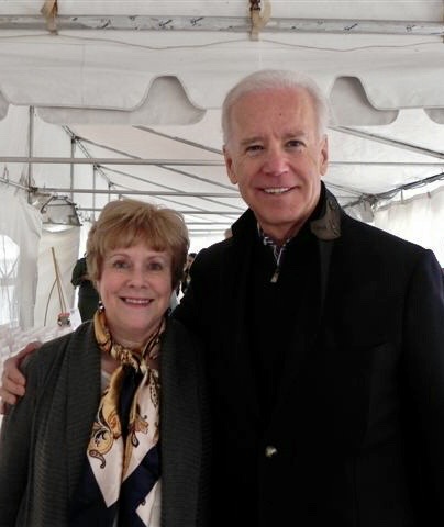 DeeDee Bies of Lewes with then-Vice President Joe Biden at a fundraiser in Wilmington in 2012 for the Biden Breast Health Initiative, a program started by Dr. Jill Biden.