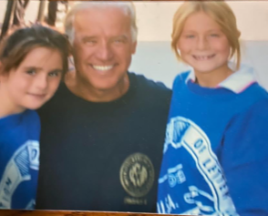 Robin Delaney sent this shot of her daughter, Katie Delaney, and her niece, Ally Keller, taken at the Wilmington Labor Day Parade when Joe Biden was a U.S. Senator.