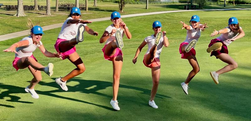 The winning Northern Ninja team members at the second annual Ace Cup June 3-4 at Kings Creek Country Club are (l-r) Ellison Lundquist, Saia Rampersaud, Sawyer Brockstedt, Francesca Choquette, Kate Barber and Hannah Rabb. SUBMITTED PHOTO