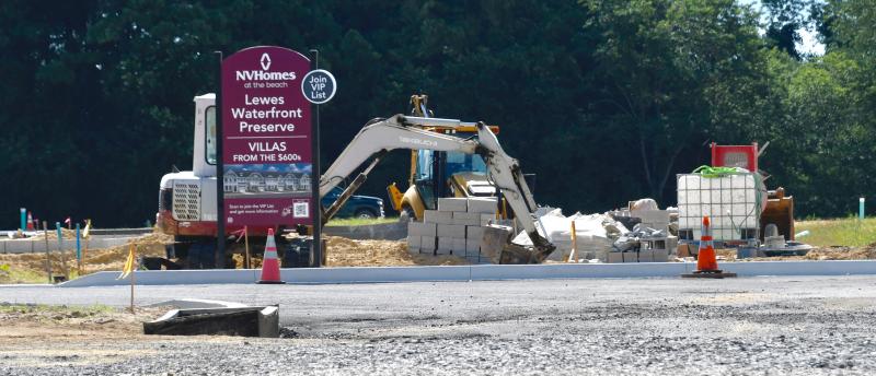 Site work is well underway on the 34-acre tract for Lewes Waterfront Preserve, which is in Lewes city limits and borders Canary Creek.