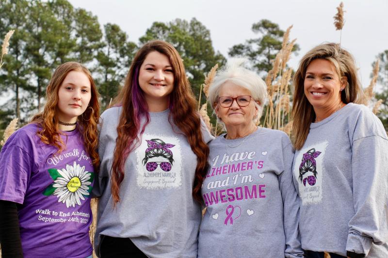 There is a lot of love and support for Doris Daisey from her granddaughters and daughter. Shown are (l-r) Kylee Holt-Daisey, Karson Barenholtz, Doris Daisey and Margie Daisey. AARON MUSHRUSH PHOTO