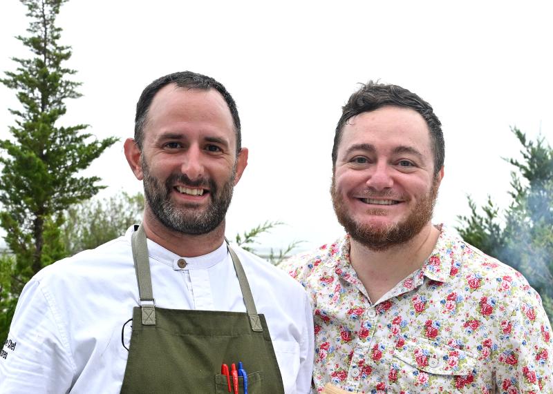 Sean Corea, executive chef of Lewes Oyster House, left, with Hari Cameron, culinary director of the Chef’s Table at Touch of Italy.