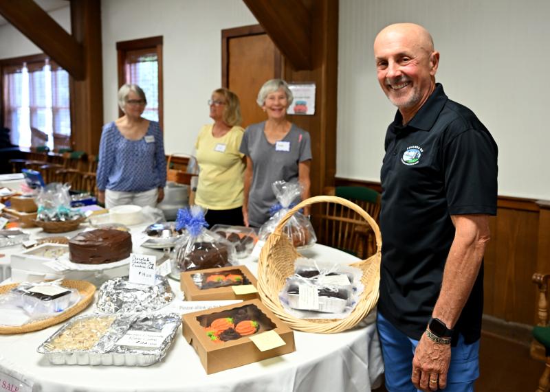Jeff Underwood, president of Friends of Cape Henlopen State Park, shows off some of the delicious treats available this year.