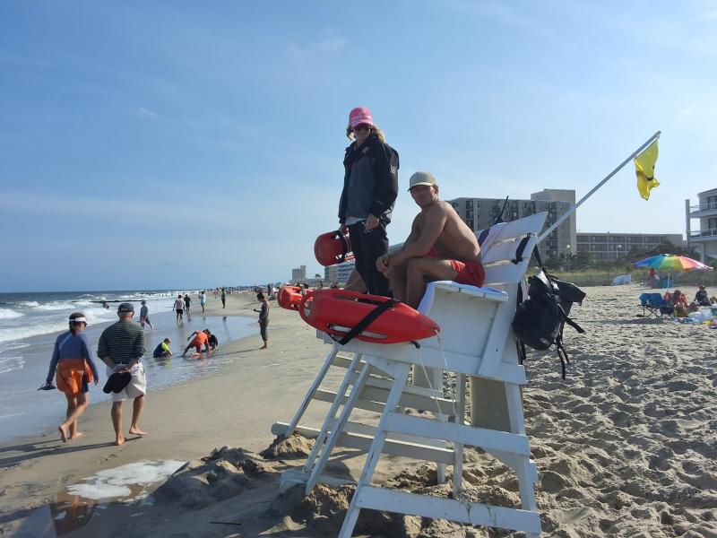 Sojo Gulotti ventured to Rehoboth Beach on weekends in September to help keep the beaches safe. AARON MUSHRUSH PHOTO