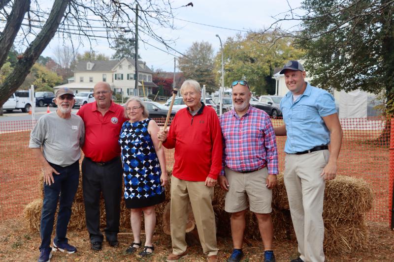 They all survived the mayor’s hatchet toss at the old courthouse. Shown are Bethany Beach Mayor Ron Calef, Georgetown Mayor Bill West, Millsboro Mayor Kimberly Kaan, Millville Mayor Ron Belinko, Milford Mayor Todd Culotta and Seaford Mayor Matt MacCoy.