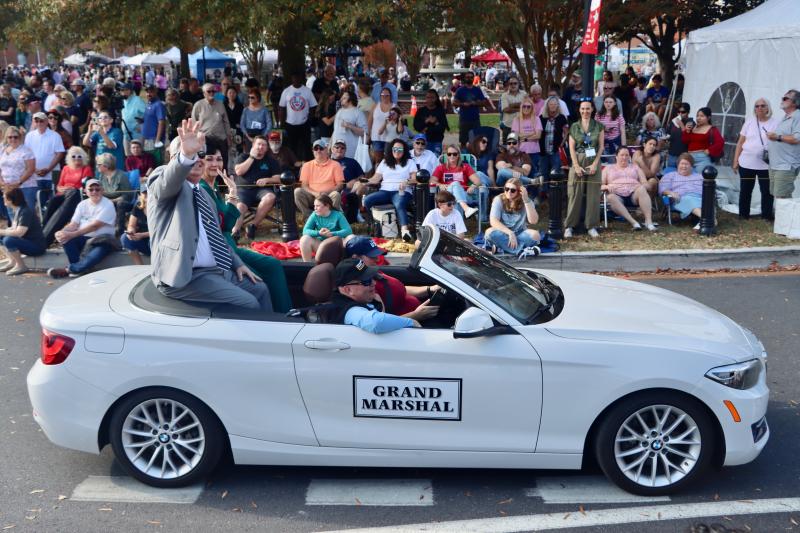 This year’s parade grand marshal was Joe Thomas, the recently retired director of the Sussex County Emergency Operations Center.