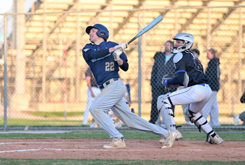 Trey Hitchcock delivers a double in the bottom of the 11th inning to move Jase Mitchell to third and set up the winning run.